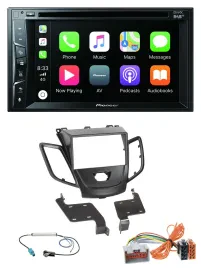 Pioneer MP3 USB DVD Bluetooth DAB 2DIN Autoradio für Ford Fiesta 08-10 schwarz