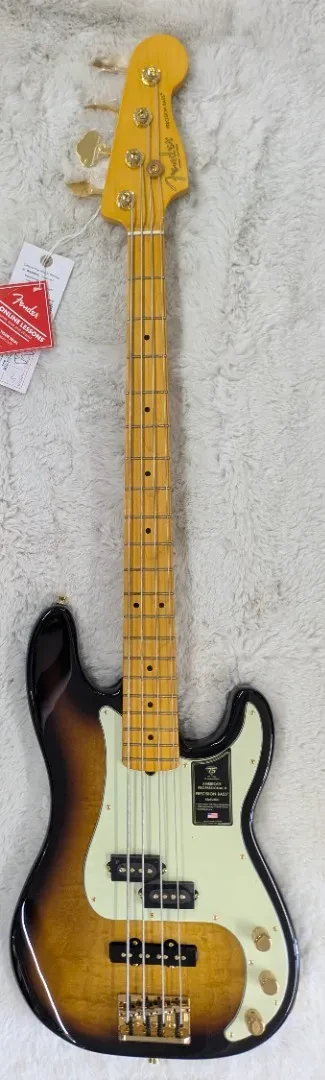 Fender 75th Anniversary American Professional 4-String PJ Bass w/Case, Sunburst