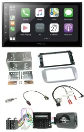 Pioneer Lenkrad Bluetooth DAB 2DIN USB Autoradio für Ford Galaxy C-Max Focus sil