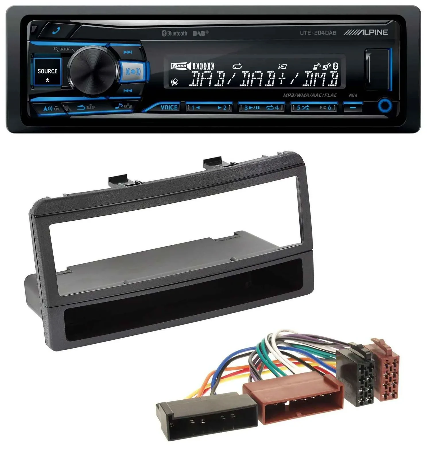 Alpine USB Bluetooth DAB MP3 Autoradio für Ford Mondeo 96-02 Puma Transit Ablage