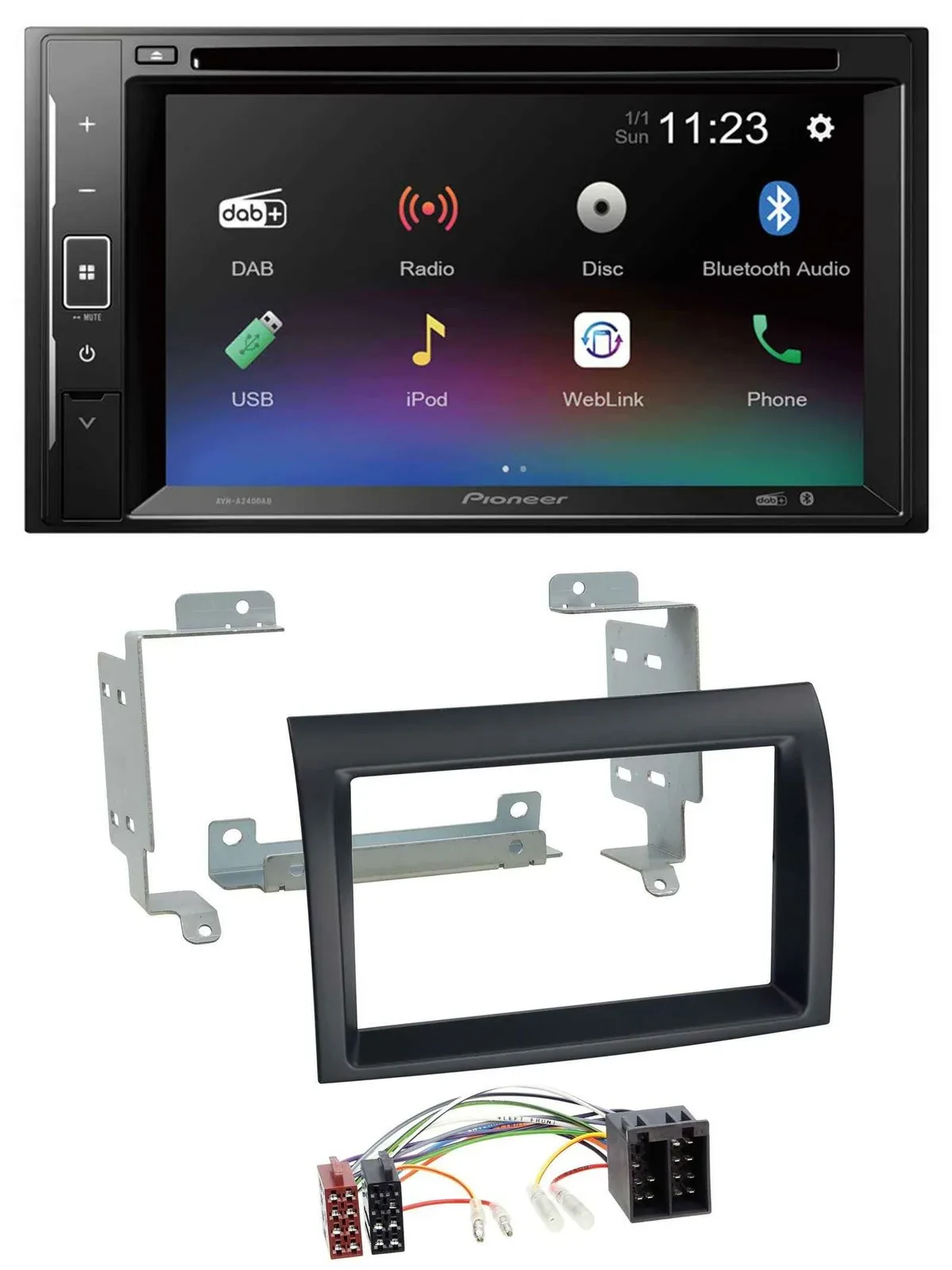 Автомагнитола Pioneer 2DIN, Bluetooth, DAB, DVD, USB, MP3 для Fiat Ducato 2006–2011 и Citroen J