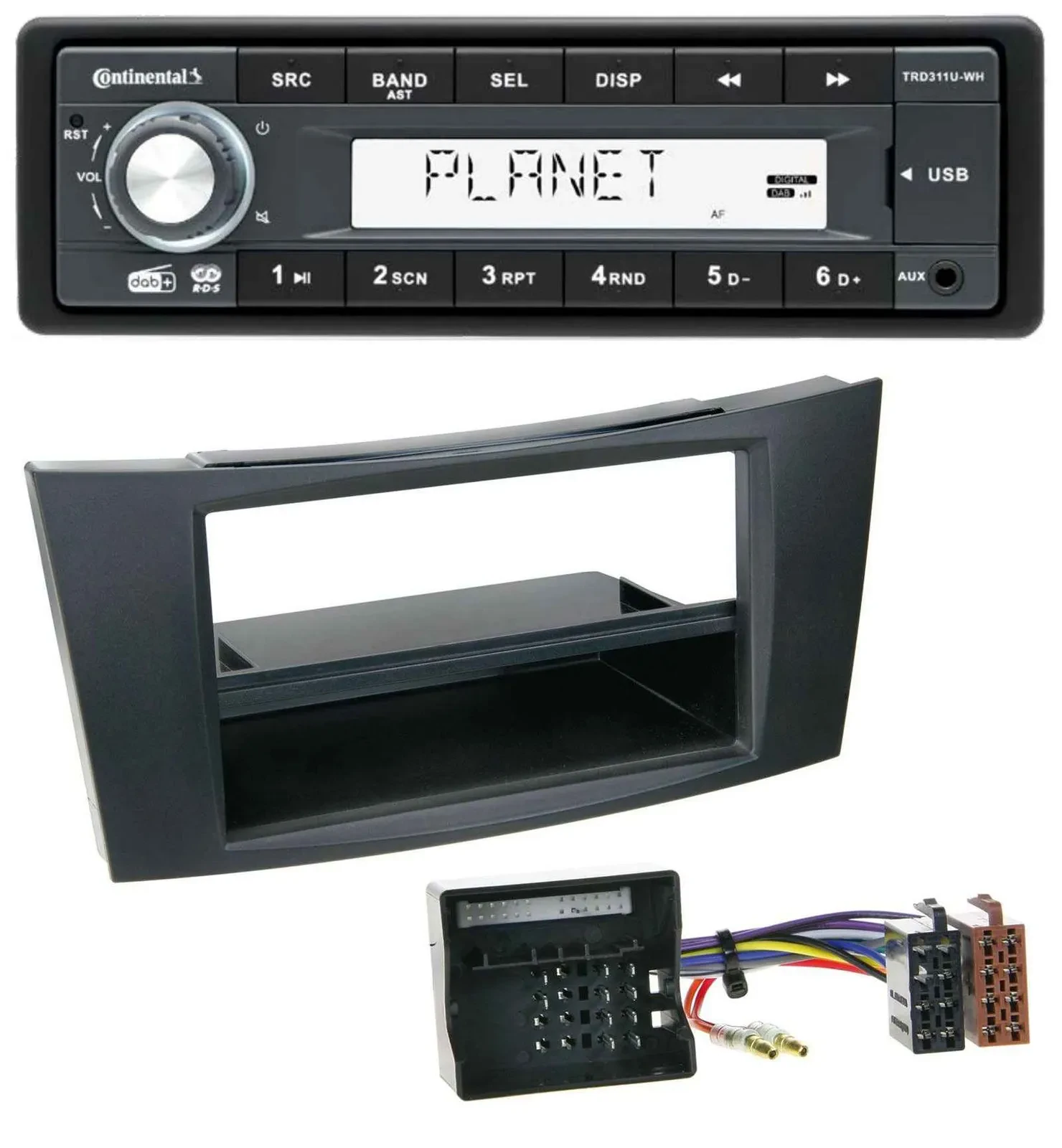 Continental MP3 AUX USB DAB 1DIN Autoradio für Mercedes CLS, E-Klasse W211