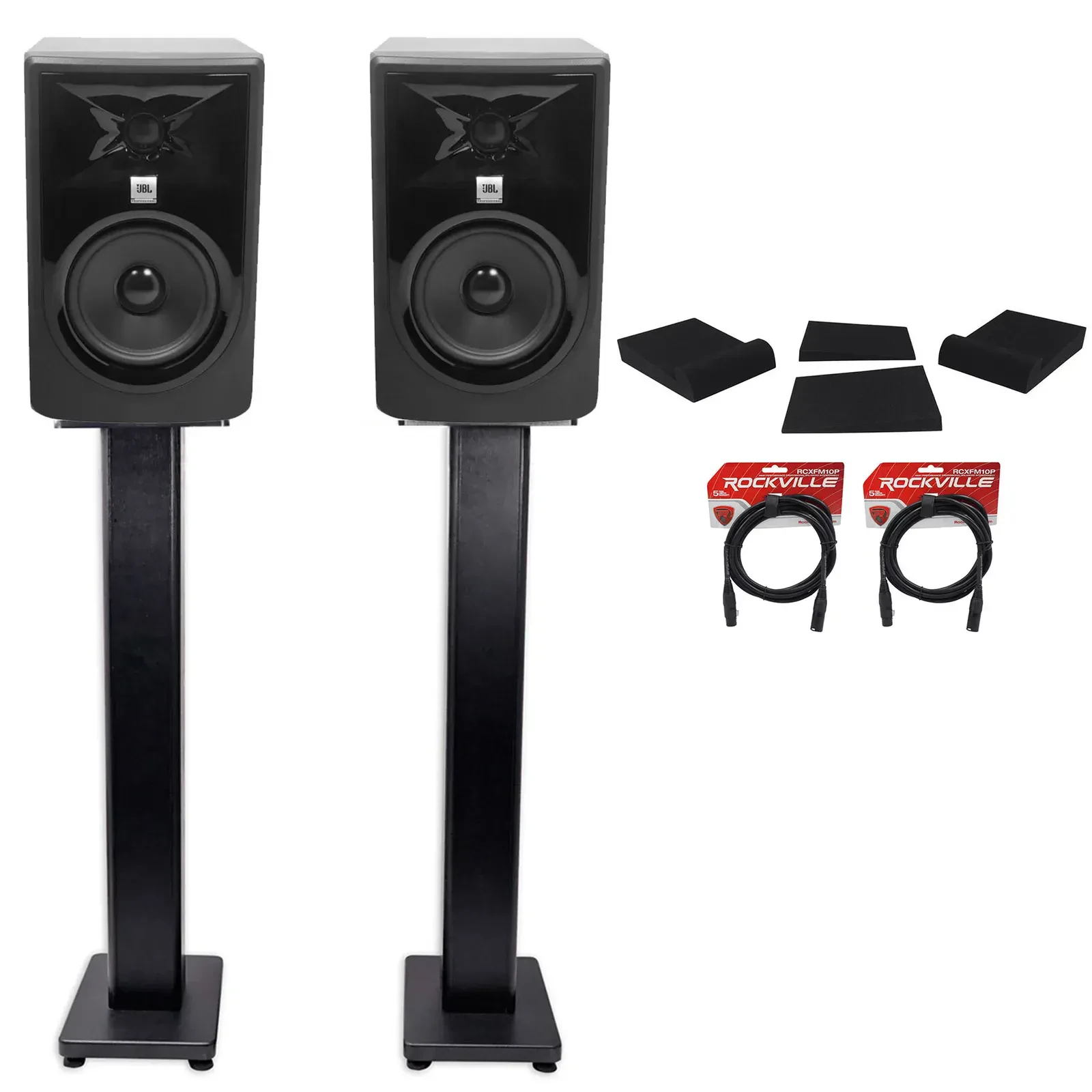 Активный студийный монитор JBL 305PMKII Black с аксессуарами (пара)