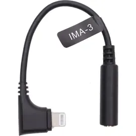 Movo Photo 5.5" IMA-3 Female 3.5mm TRRS to Right-Angle Lightning Mic Cable