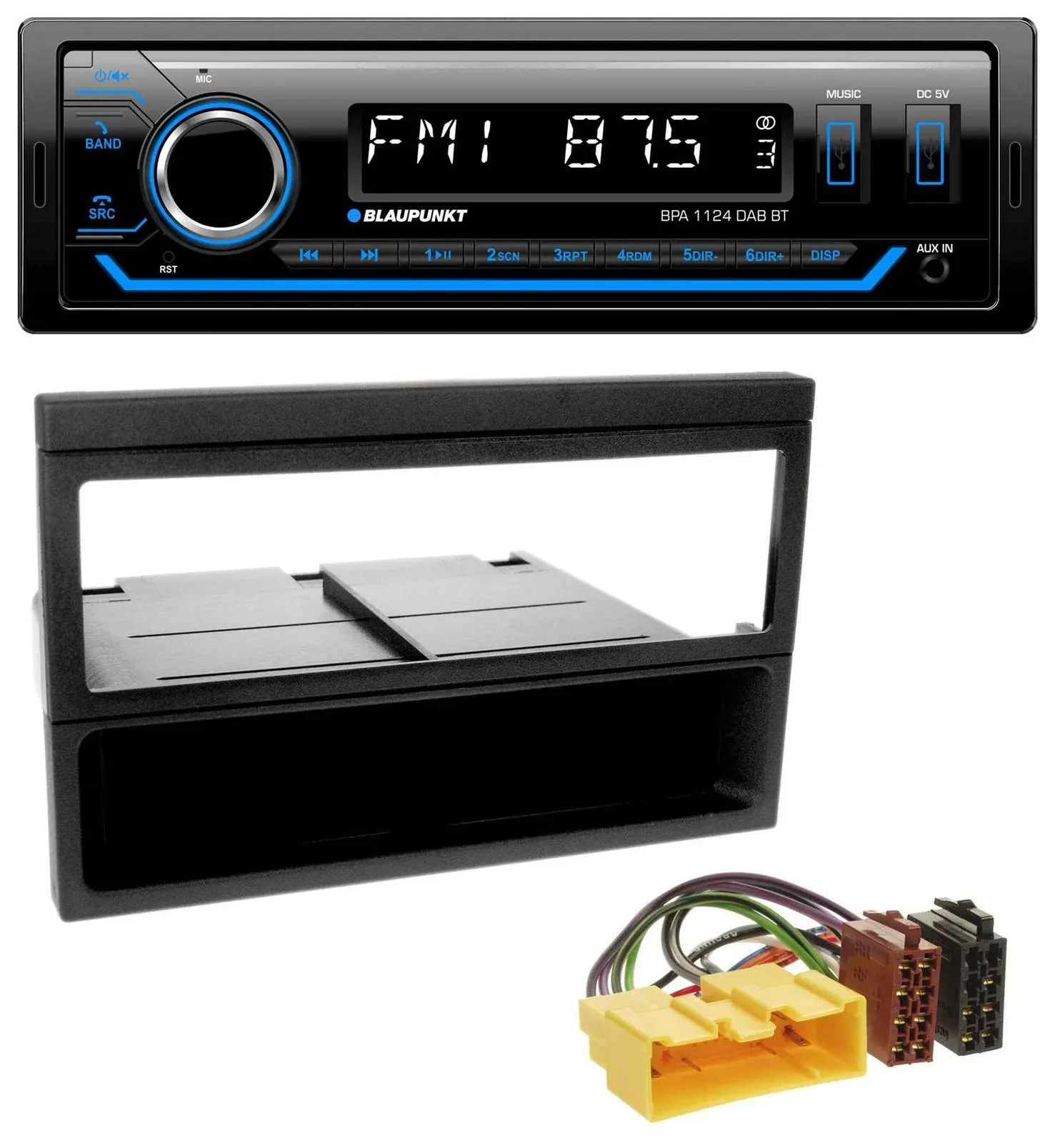 Blaupunkt Bluetooth USB DAB MP3 Autoradio für Mazda MX-5, 626F, 323L, 323K