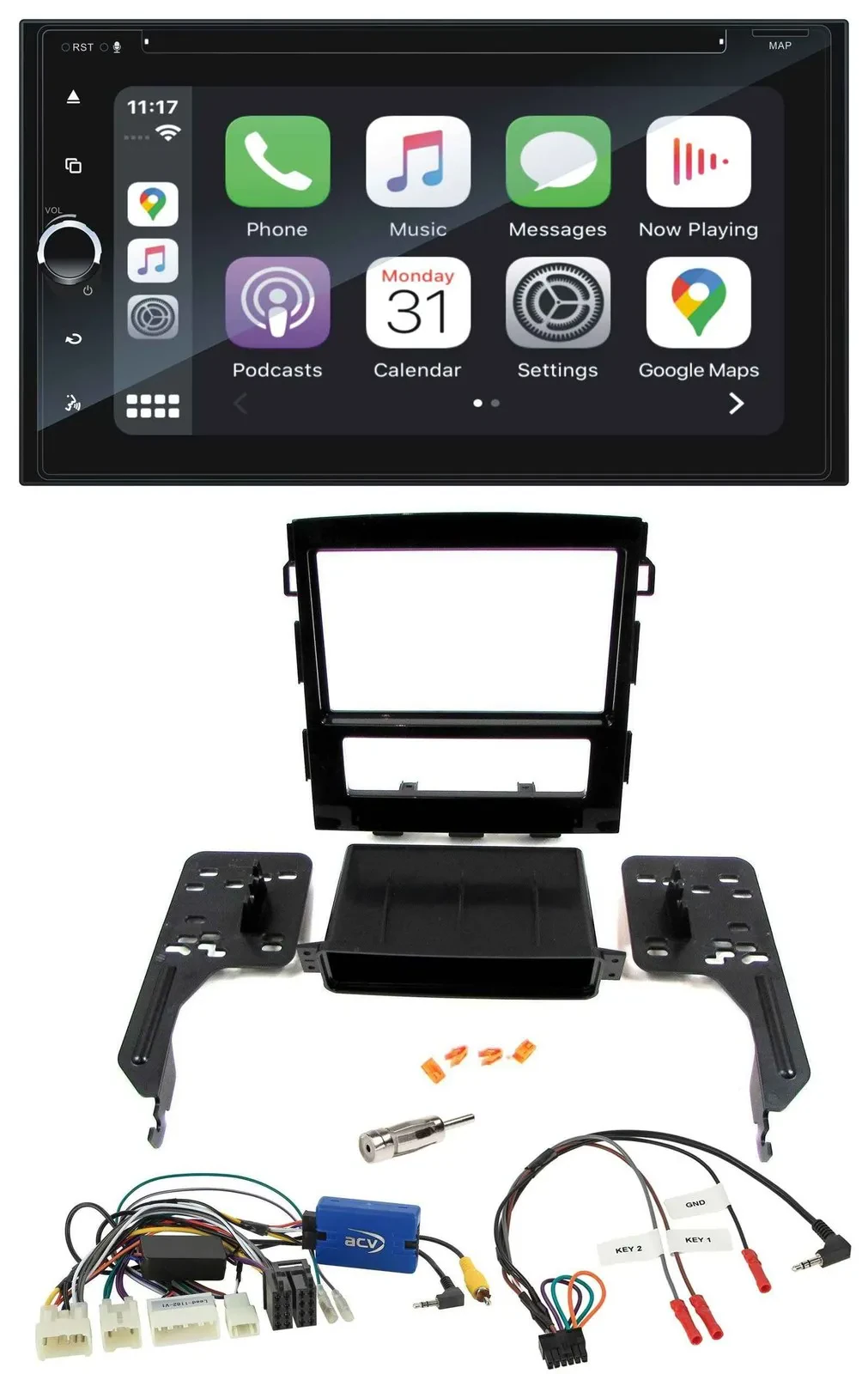 Blaupunkt USB DAB Bluetooth 2DIN TMC Lenkrad Navigation für Subaru Impreza ab 20