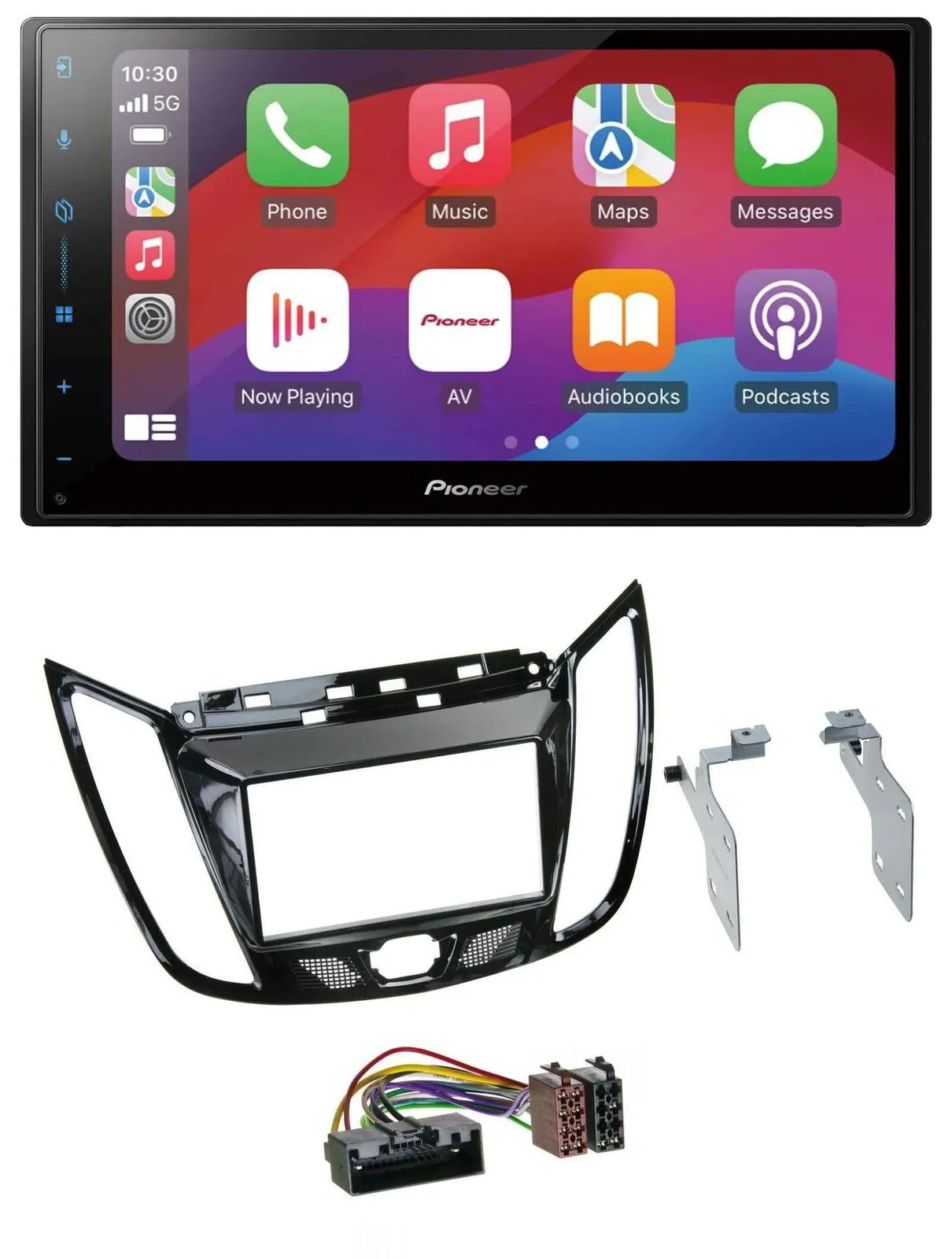 Pioneer DAB USB MP3 Bluetooth 2DIN Autoradio für Ford C-Max Kuga Klavierlack sch