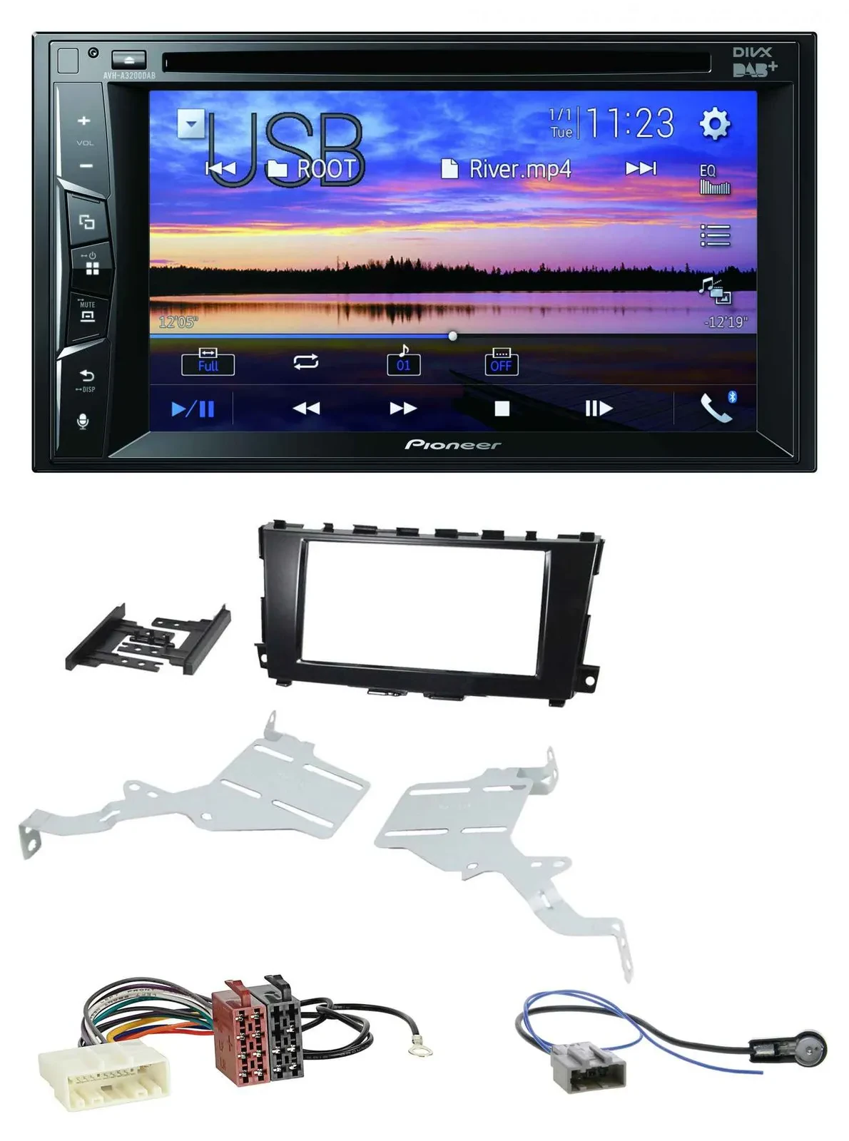 Pioneer Bluetooth 2DIN USB DVD DAB MP3 Autoradio für Nissan Altima 2013-2018