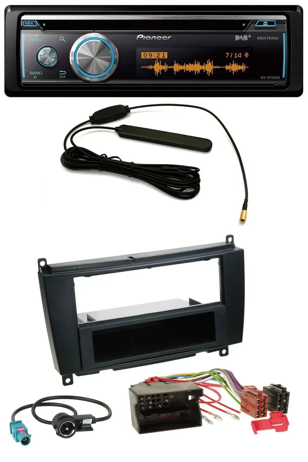 Автомагнитола Pioneer CD/USB/Bluetooth/DAB/MP3 для Mercedes CLK W209