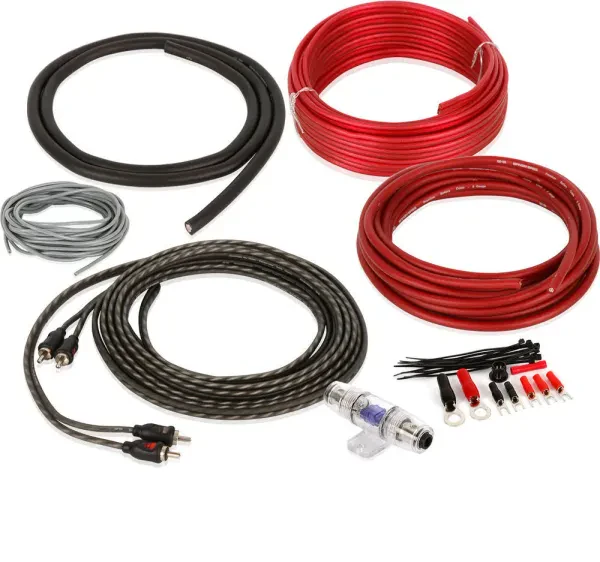 BELVA BAK82 8 Gauge CCA Amplifier Amp Install Wire Kit w/ 2-Channel RCA Cable