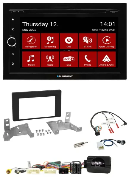 Blaupunkt 2DIN Lenkrad Bluetooth USB TMC DAB Navigation für Toyota Aygo ab 22 AB