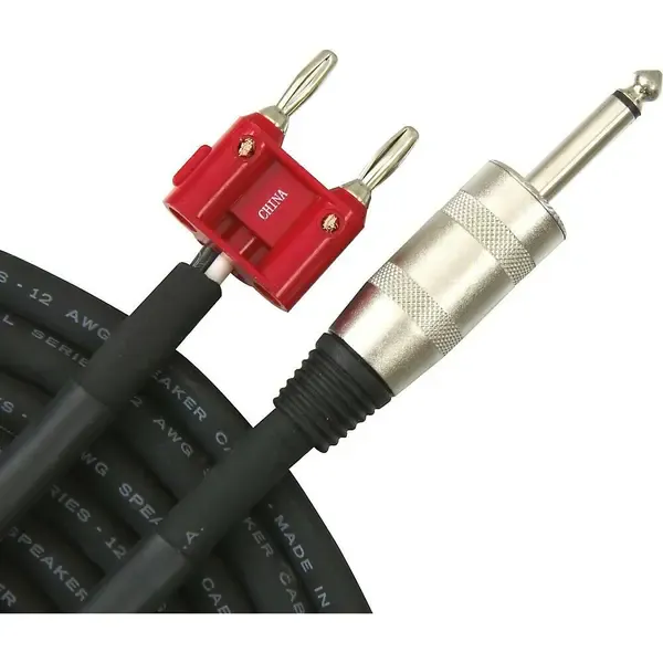 Livewire Elite 12g Speaker Cable Banana to 1/4" Male 25 ft. Black