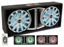 Belva BLB212LED Dual 12" 1500W Loaded Ported Sub w/ Multi-Color LED and Remote