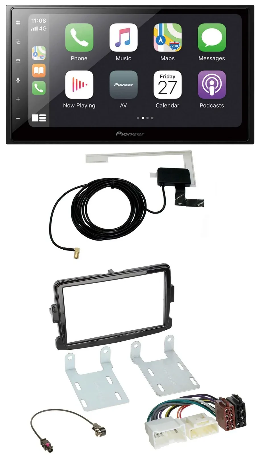 Pioneer USB MP3 2DIN Bluetooth DAB Autoradio für Dacia Sandero Renault Traffic O