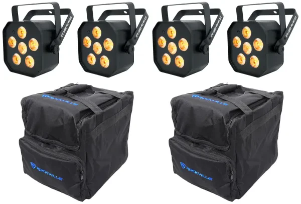 Светодиодный прибор Chauvet DJ EZLink Par Q6BT ILS RGBA с чехлом (4 штуки)