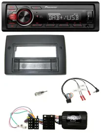 Pioneer MP3 1DIN DAB USB Lenkrad Autoradio für Fiat Stilo 2001-2007 Profi Ablage