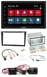 Blaupunkt Lenkrad Bluetooth DAB 2DIN USB Autoradio für Opel Corsa D stealth schw