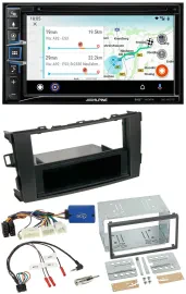 Alpine Bluetooth TMC USB DAB 2DIN Lenkrad Navigation für Toyota Auris 2011-2012
