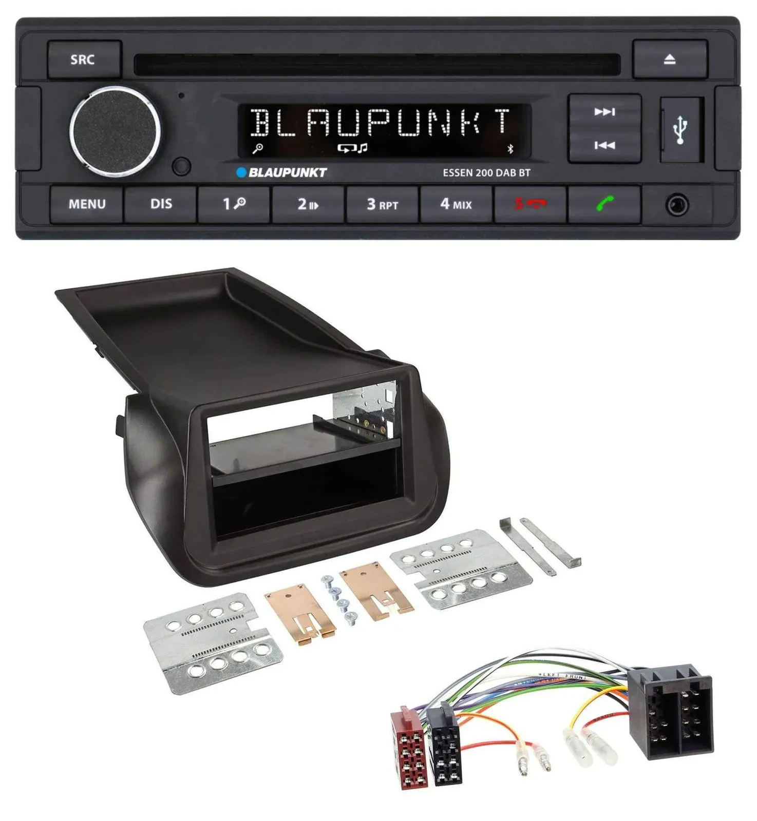 Blaupunkt USB MP3 Bluetooth DAB CD Autoradio für FIAT Fiorino (ab 2008)