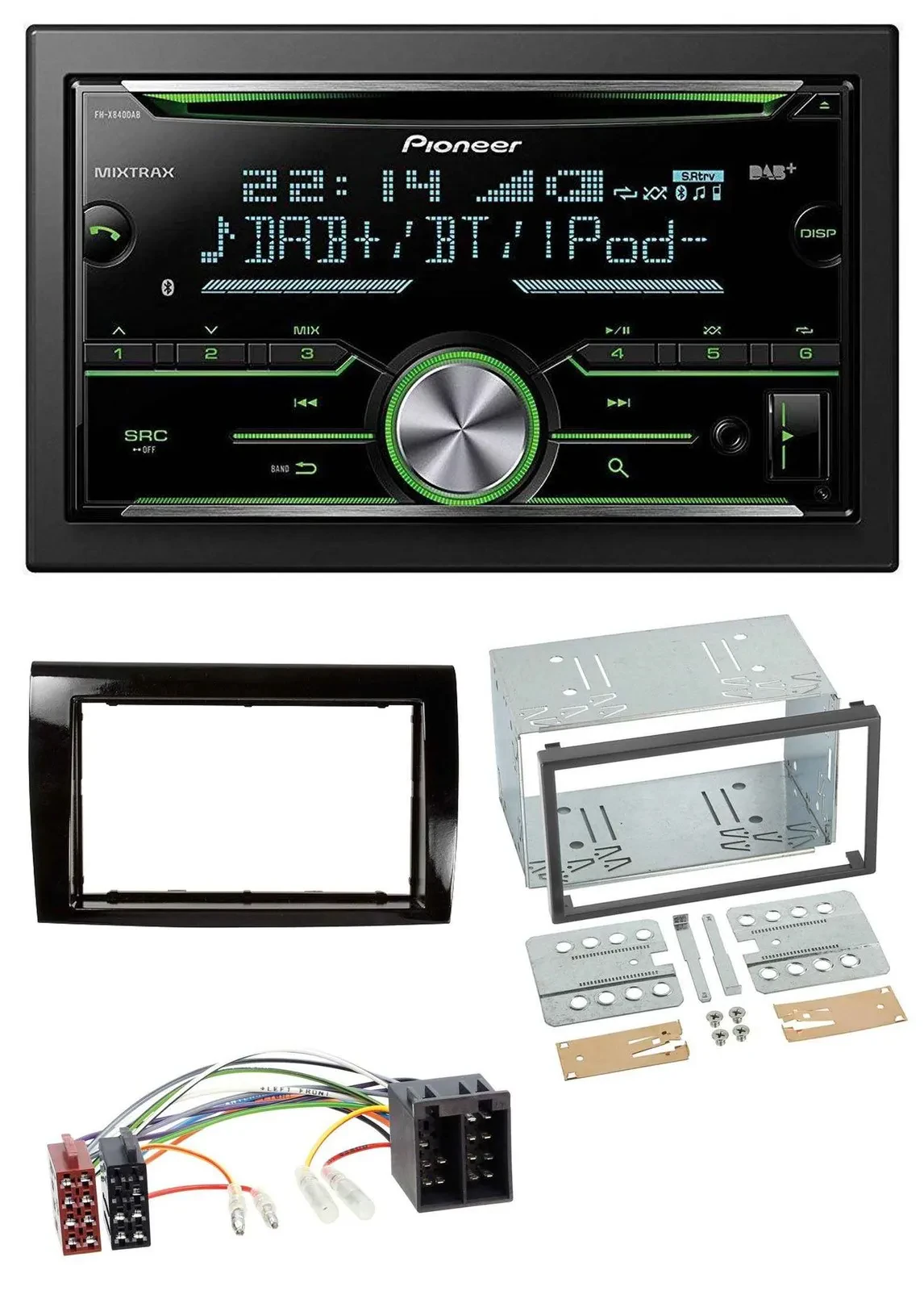 Pioneer Bluetooth MP3 DAB 2DIN USB CD Autoradio für Fiat Bravo (ab 2007)