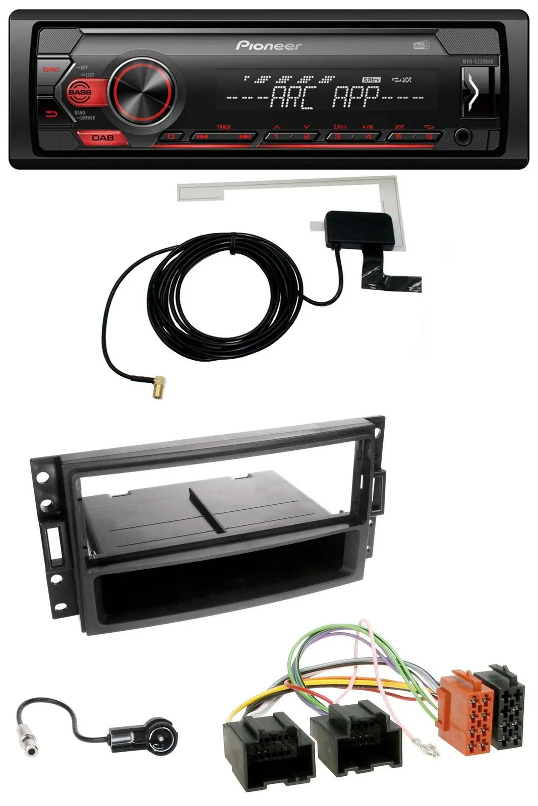 Pioneer 1DIN USB DAB MP3 AUX Autoradio für Chevrolet Corvette Uplander 05-13