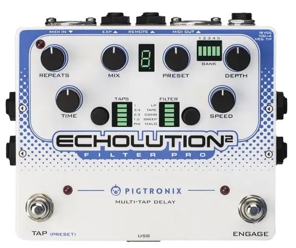 Педаль эффектов для электрогитары Pigtronix E2F Echolution 2 Filter Pro Delay