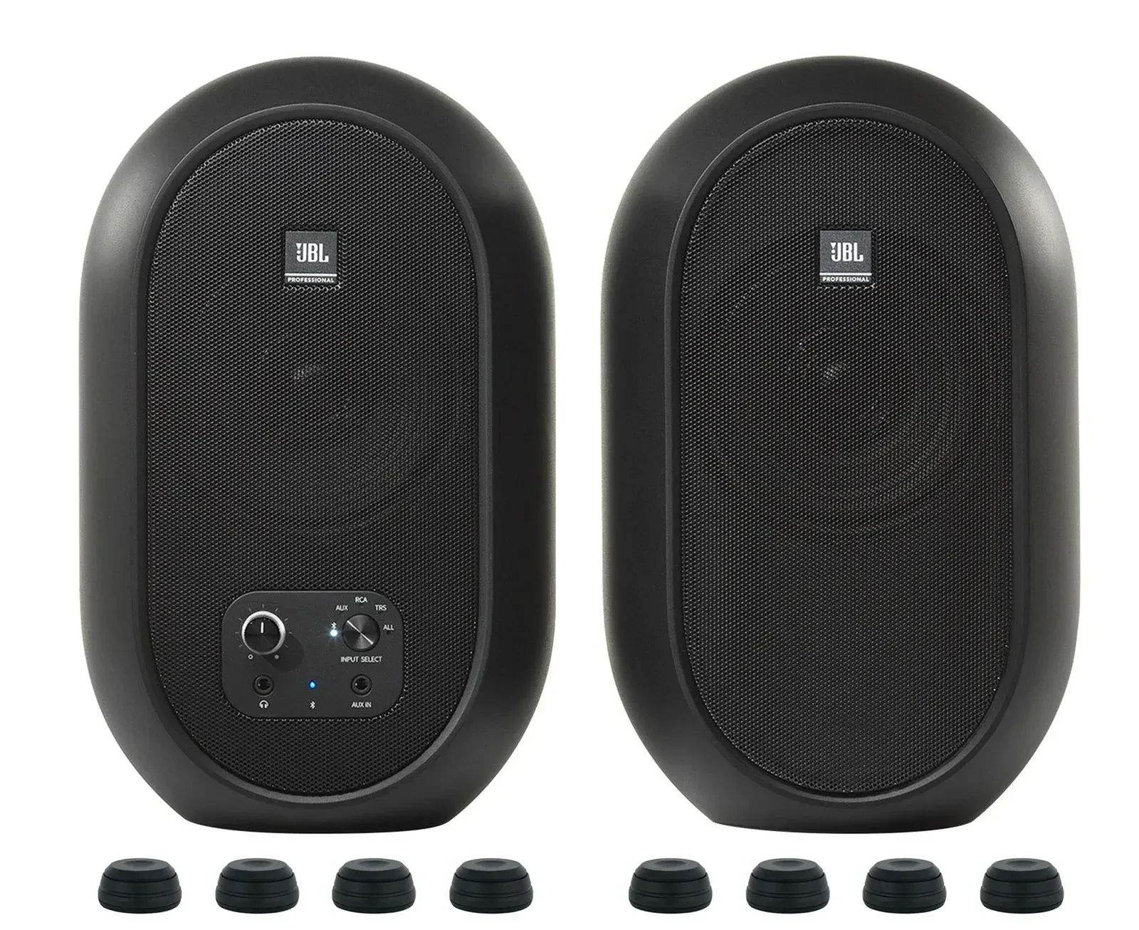 JBL 104SET-BT Pair Bluetooth Powered Active Studio Monitors+Isolation Feet Pads
