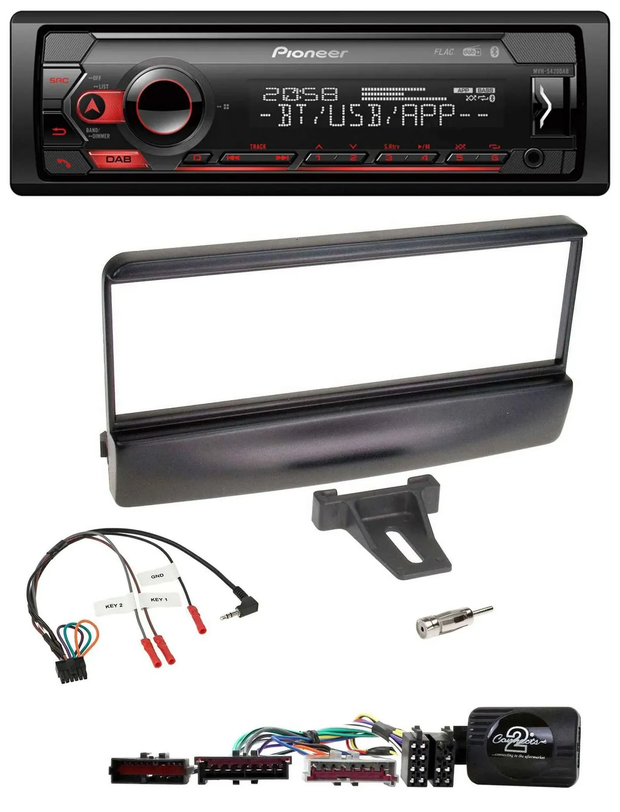 Автомагнитола для Ford Mondeo 2000–2002 Pioneer USB, DAB, Bluetooth, черная