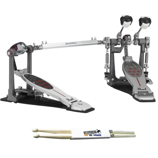 Педаль для барабана Pearl P2052C Eliminator с барабанными палочками