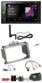 Автомагнитола Pioneer 2DIN, DAB, Bluetooth, MP3, для Hyundai i20 (2009–2012), серебристая