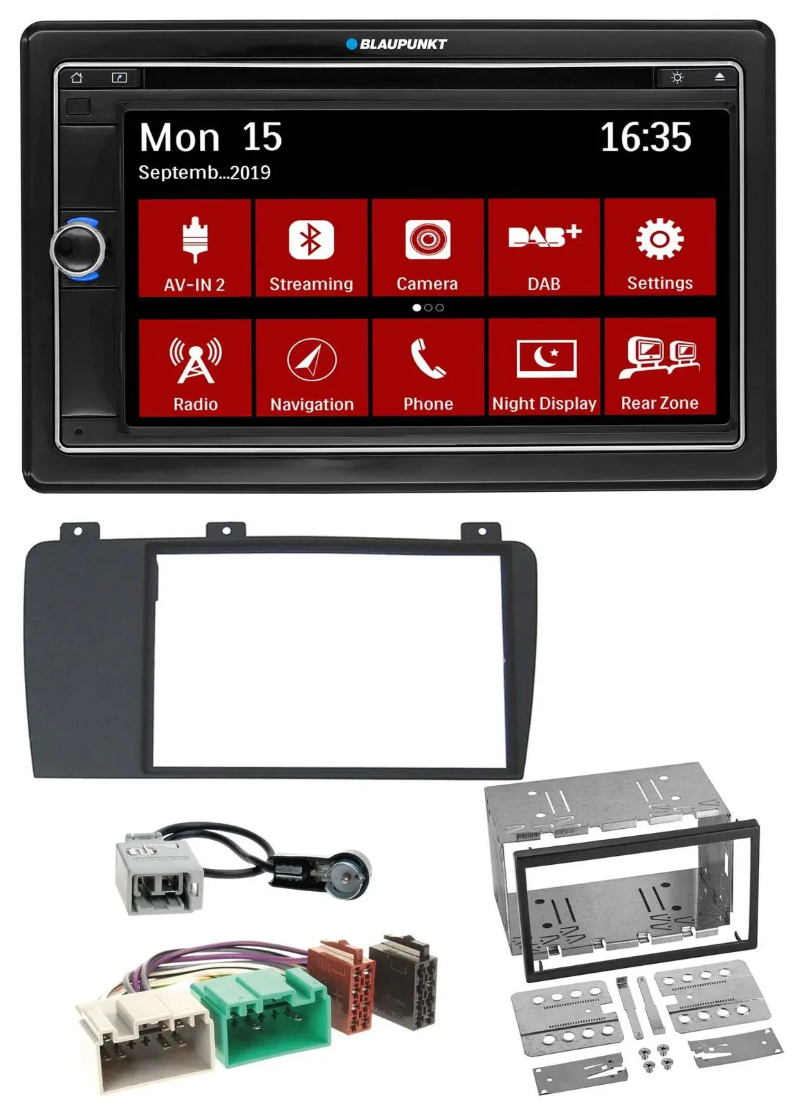 Автомагнитола Blaupunkt 2DIN Bluetooth DAB USB DVD MP3 для Volvo S60/V70/XC70 (2004–2009)