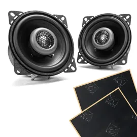 MB Quart FKB110 4" Formula Series Coaxial Car Speakers + Damping