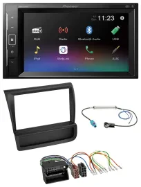 Автомагнитола для Audi R8 (2006–2015, тип 42) Pioneer 2-DIN, DAB, Bluetooth, USB, MP3