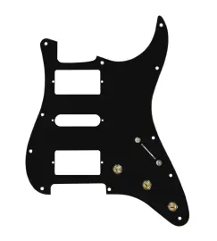 920D Custom HSH Pre-Wired Pickguard for Strat With A Black Pickguard and S7W-...