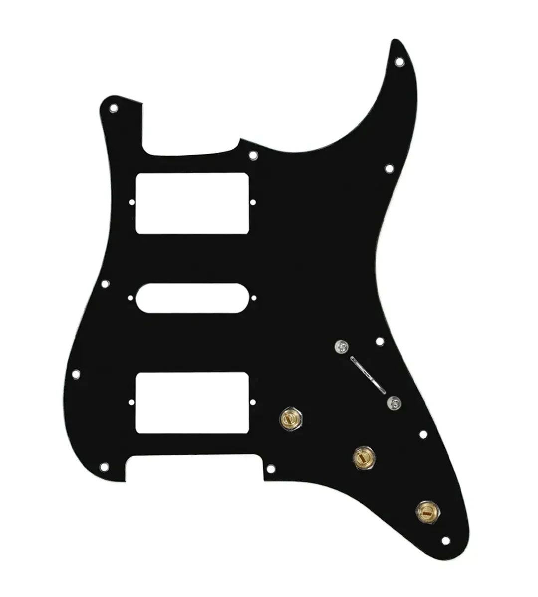 920D Custom HSH Pre-Wired Pickguard for Strat With A Black Pickguard and S7W-...