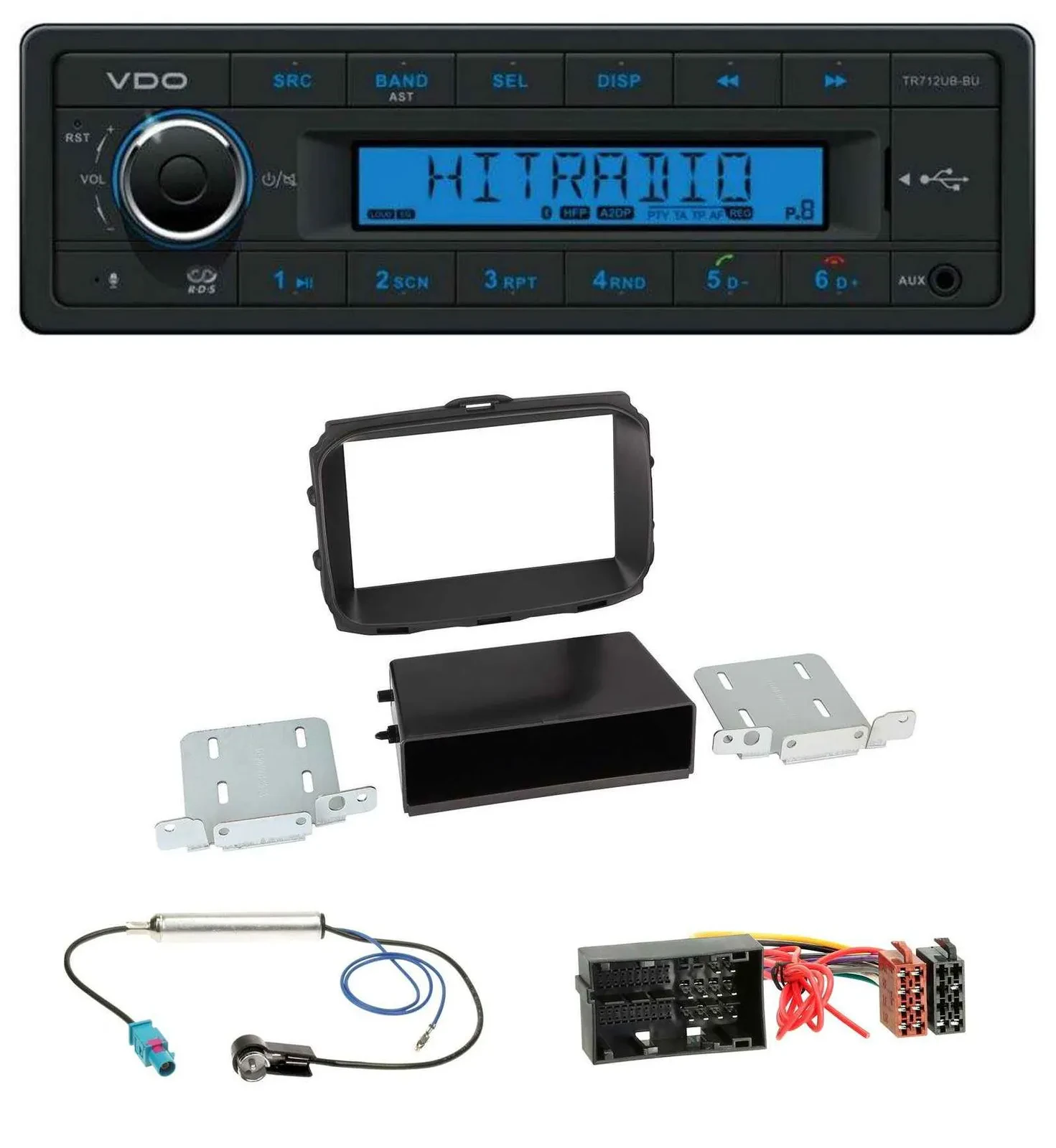 Автомагнитола для Alfa Romeo Giulietta 940 (рестайлинг с 2013) VDO Bluetooth, USB, AUX, MP3