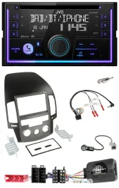 JVC Lenkrad USB 2DIN DAB Bluetooth CD Autoradio für Hyundai i30 ab 2009