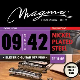 Струны для электрогитары Magma Strings GE110NDB Nickel Plated Steel Double Ball End 9-42