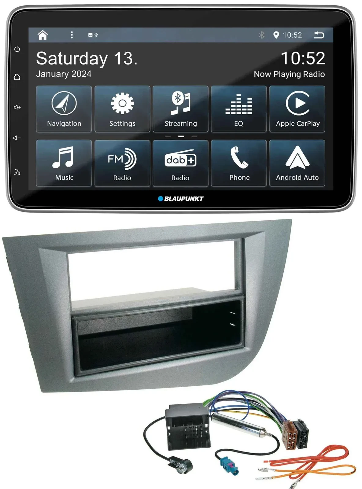 Blaupunkt USB DAB SD MP3 Bluetooth Autoradio für Seat Leon ab 05 dunkelgrau meta