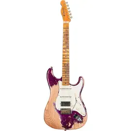 Электрогитара Fender Custom Shop LE Nashville Ash-V 57 Stratocaster HSS SH Relic Purple Metallic