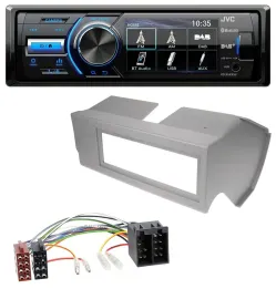 Автомагнитола JVC Bluetooth, MP3, USB, DAB, серый, для Fiat Panda (до 2002)