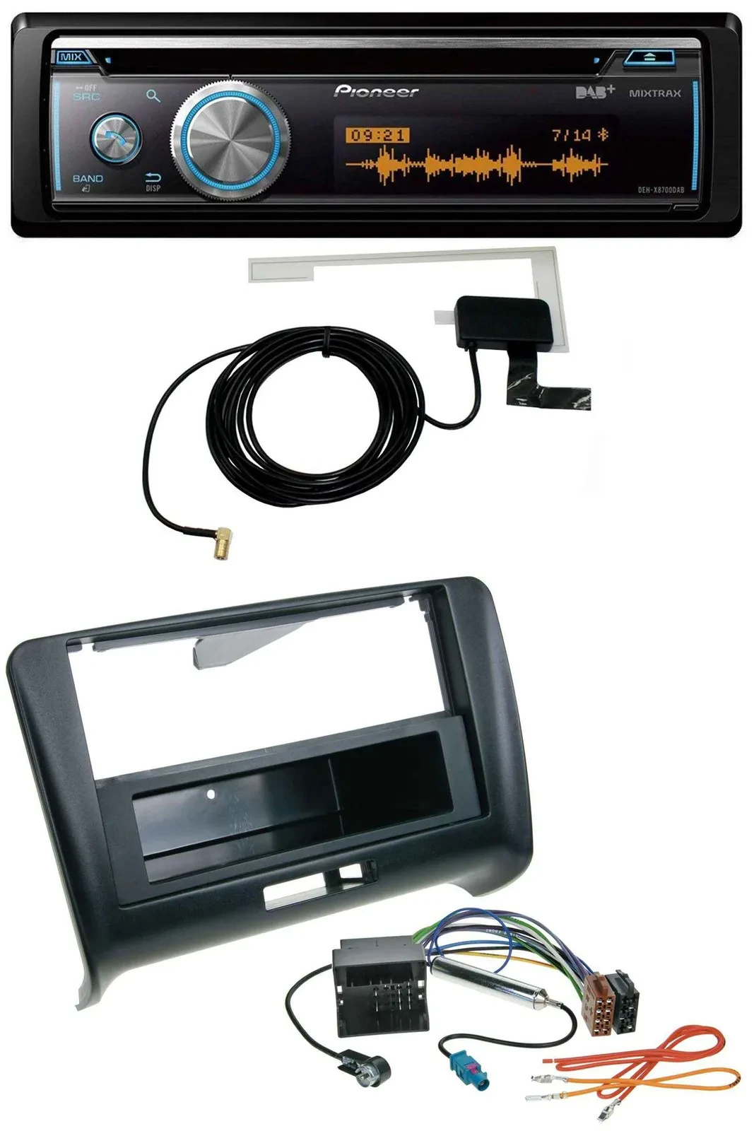 Автомагнитола Pioneer Bluetooth DAB MP3 USB CD для Audi TT (2006–2014), Quadlock