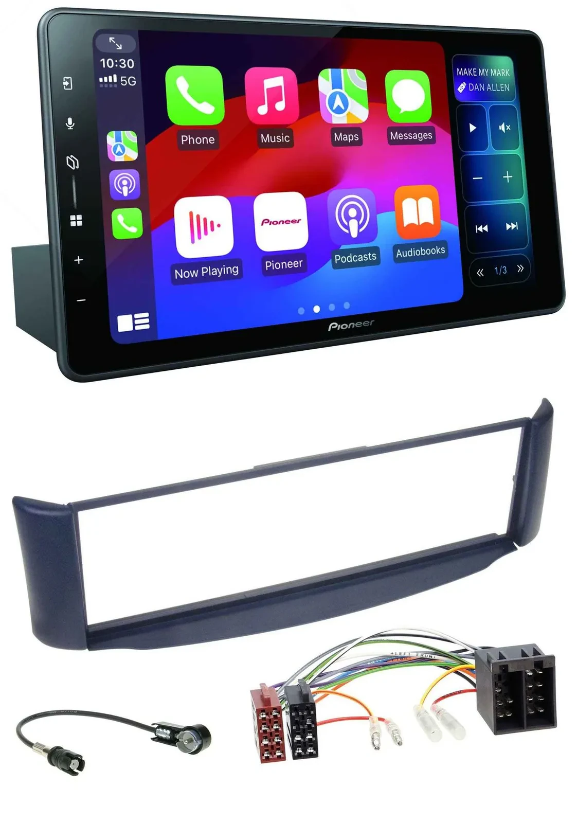 Pioneer Bluetooth DAB MP3 USB Autoradio für Smart ForTwo 450 blau ohne Metallsch