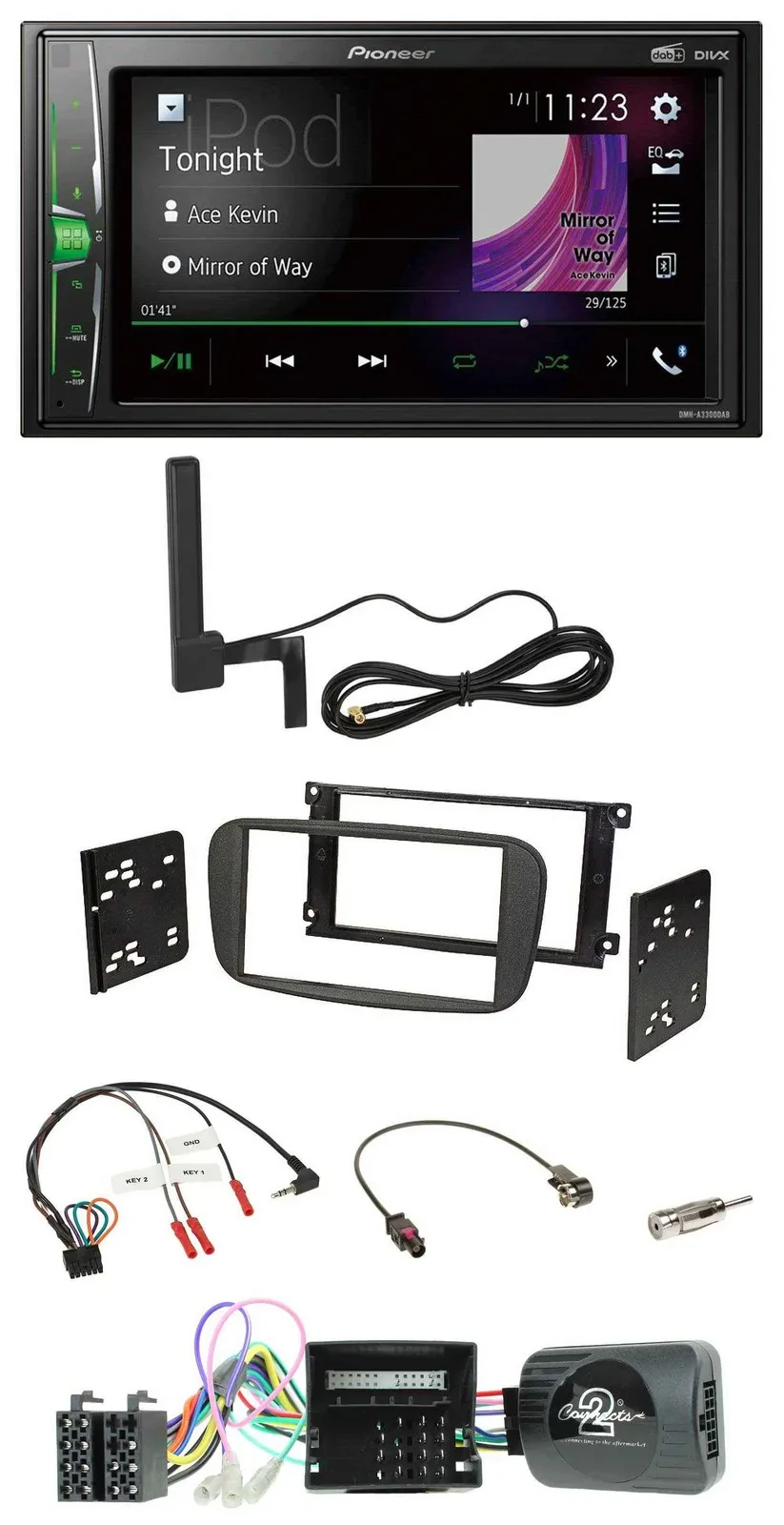 Pioneer MP3 DAB Lenkrad 2DIN Bluetooth Autoradio für Ford S-Max Mondeo Can-Bus 0