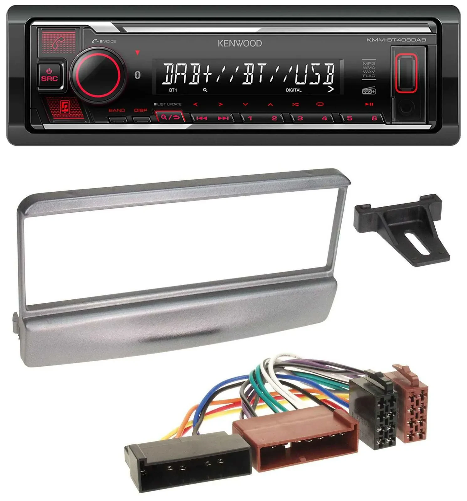 Автомагнитола Kenwood MP3, Bluetooth, USB, DAB для Ford Cougar/Fiesta/Escort/Focus 95-0