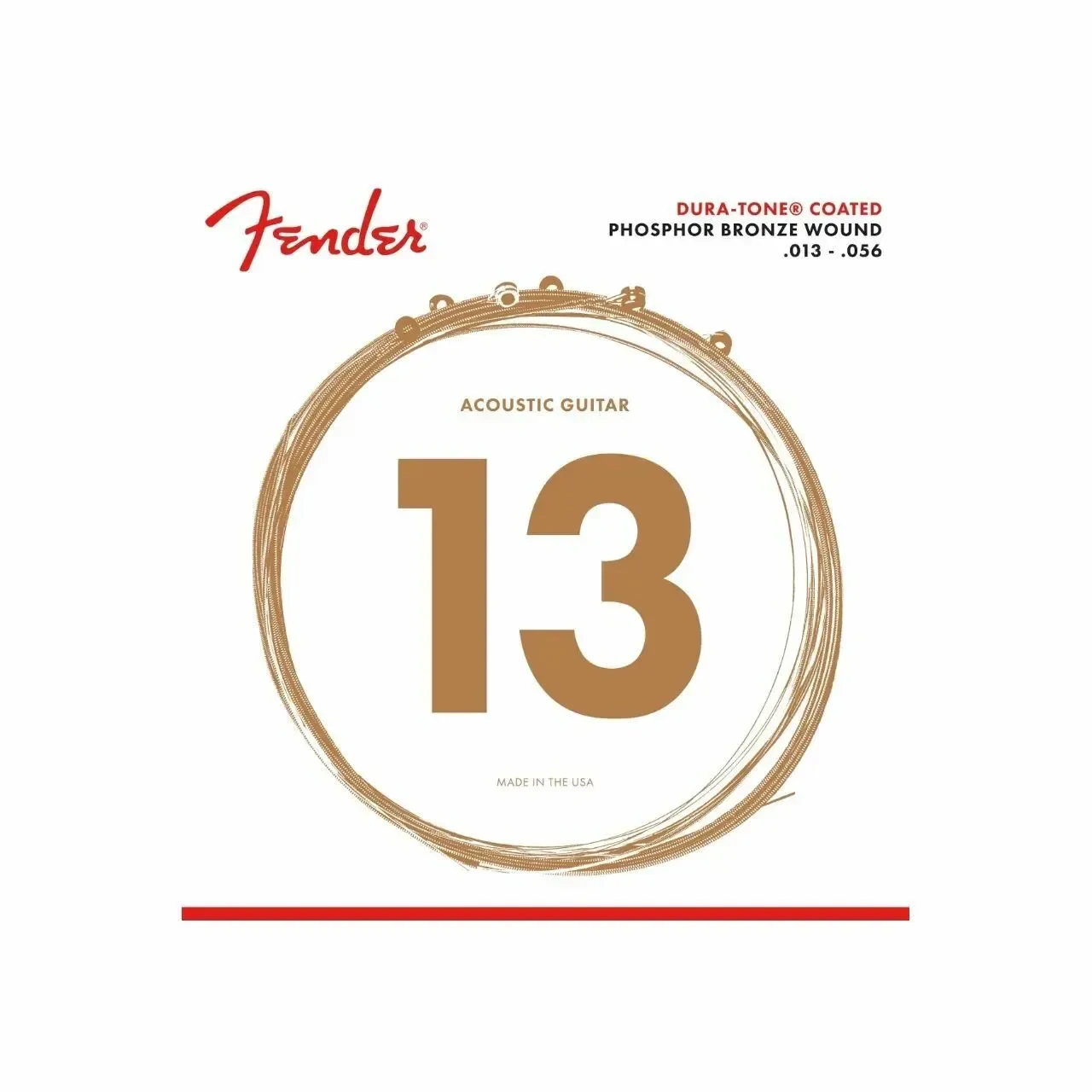 Струны для акустической гитары Fender 860M Phosphor Bronze Dura-Tone® Coated 13-56