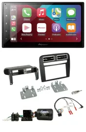 Автомагнитола Pioneer 2DIN DAB Bluetooth USB для Fiat Grande Punto (2006–2009), черный