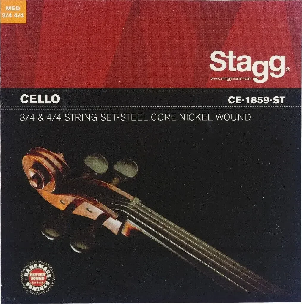 Струны для виолончели Stagg CE-1859-ST нержавеющая сталь, Medium, 3/4–4/4 (набор)