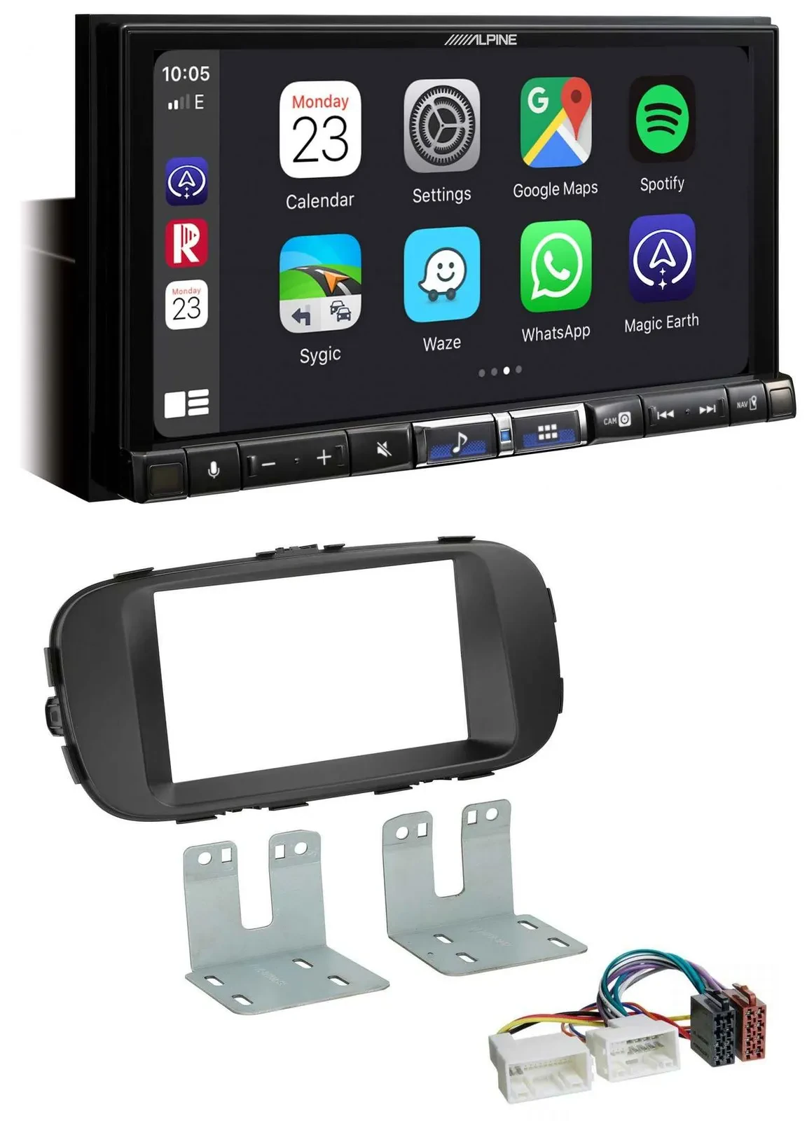 Alpine 2DIN DAB USB MP3 Bluetooth Autoradio für Kia Soul ab 14 PS schwarz