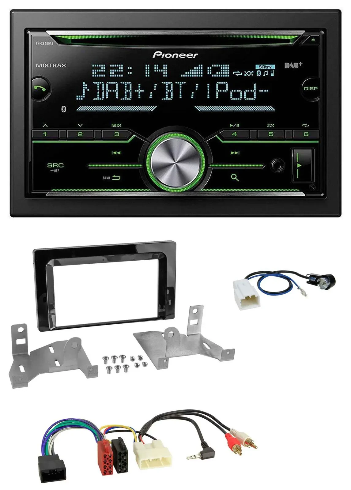 Pioneer Bluetooth MP3 DAB 2DIN USB CD Autoradio für Toyota Aygo AB7 ab 2022 klav